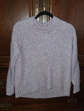 Old Navy Heathered Lavender Cowlneck Sweater